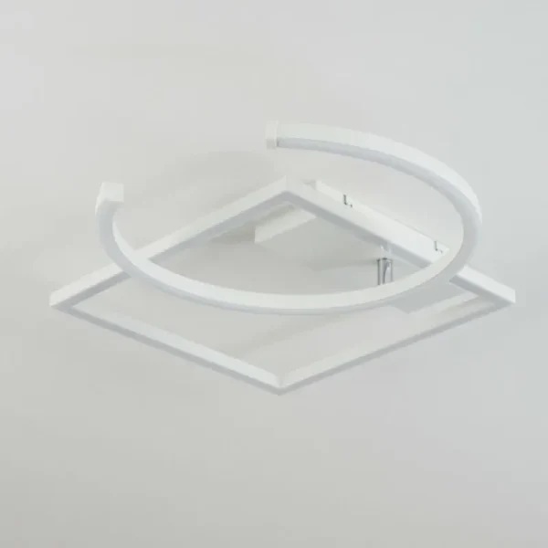 hofstein Plafonnier Frederick LED Chrome, Blanc, 1 lumière* Lampes Modernes
