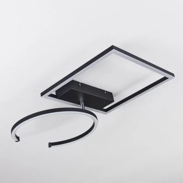 hofstein Plafonnier Frederick LED Noir, Blanc, 1 lumière* Lampes Modernes