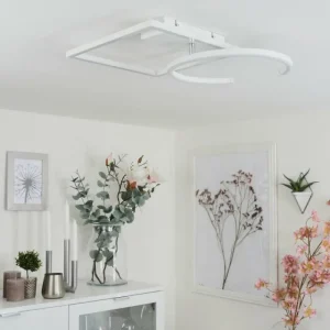 hofstein Plafonnier Frederick LED Chrome, Blanc, 1 lumière* Lampes Modernes
