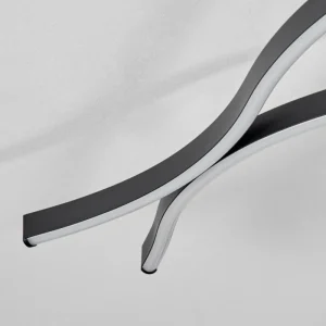 hofstein Plafonnier Fuliola LED Noir, 1 lumière* Lampes Modernes