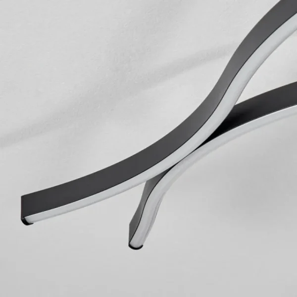 hofstein Plafonnier Fuliola LED Noir, 1 lumière* Lampes Modernes