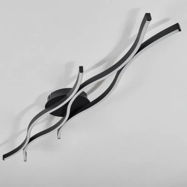 hofstein Plafonnier Fuliola LED Noir, 1 lumière* Lampes Modernes