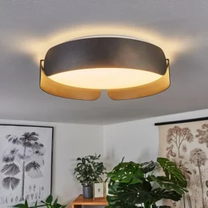 hofstein Plafonnier Fuscado LED Noir, 1 lumière* Lampes Modernes
