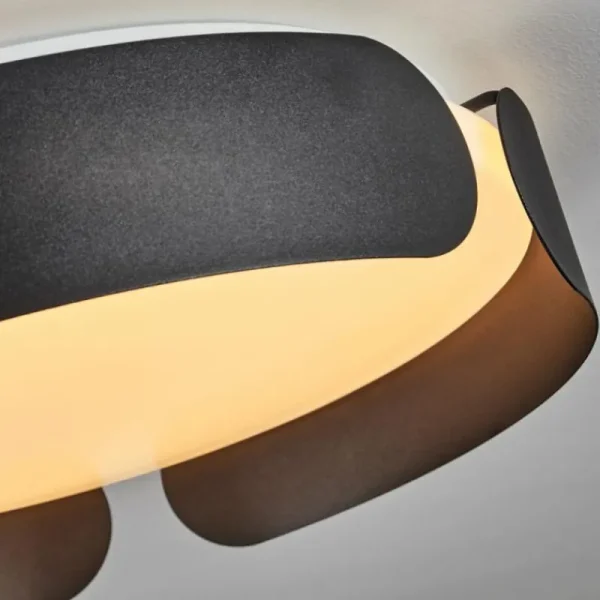 hofstein Plafonnier Fuscado LED Noir, 1 lumière* Lampes Modernes