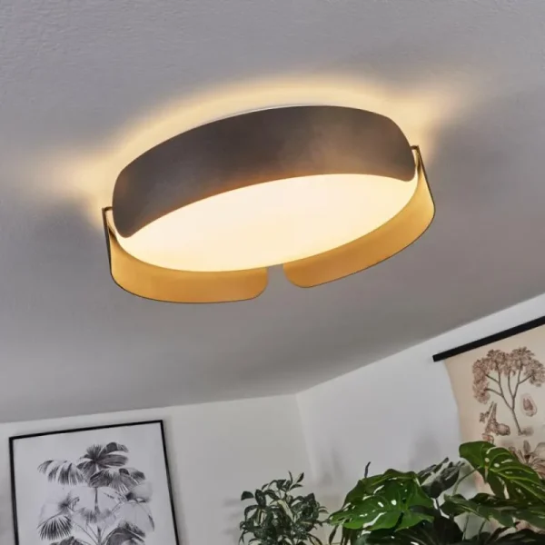 hofstein Plafonnier Fuscado LED Noir, 1 lumière* Lampes Modernes