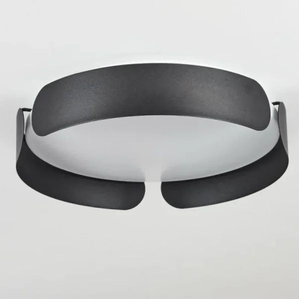hofstein Plafonnier Fuscado LED Noir, 1 lumière* Lampes Modernes