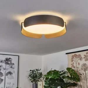 hofstein Plafonnier Fuscado LED Noir, 1 lumière* Lampes Modernes