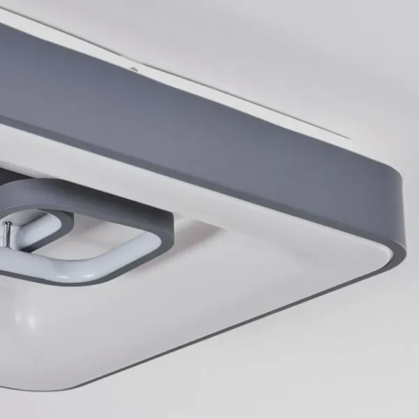hofstein Plafonnier Gabbiana LED Gris, Blanc, 1 lumière, Télécommandes* Lampes Modernes