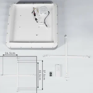 hofstein Plafonnier Gabbiana LED Gris, Blanc, 1 lumière, Télécommandes* Lampes Modernes