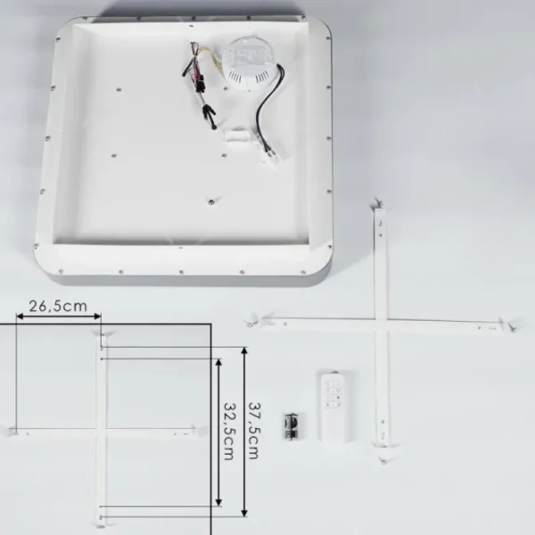 hofstein Plafonnier Gabbiana LED Gris, Blanc, 1 lumière, Télécommandes* Lampes Modernes