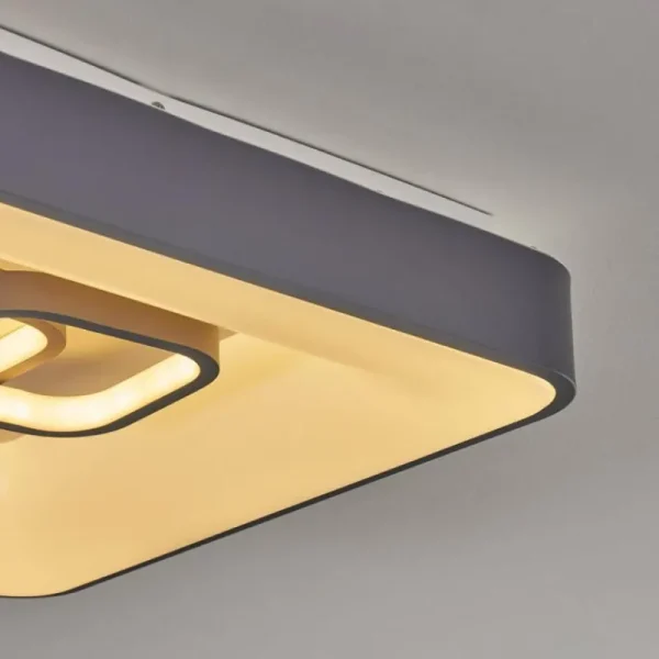 hofstein Plafonnier Gabbiana LED Gris, Blanc, 1 lumière, Télécommandes* Lampes Modernes