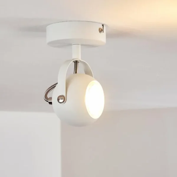 hofstein Plafonnier Gadmen Chrome, Blanc, 1 lumière* Lampes Modernes