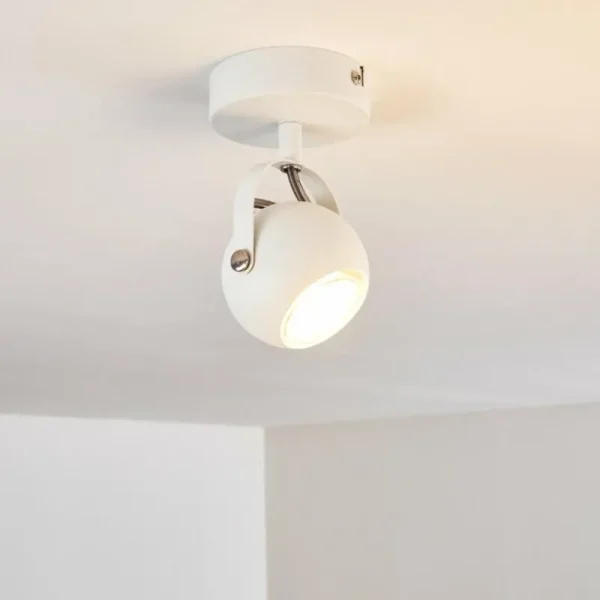 hofstein Plafonnier Gadmen Chrome, Blanc, 1 lumière* Lampes Modernes