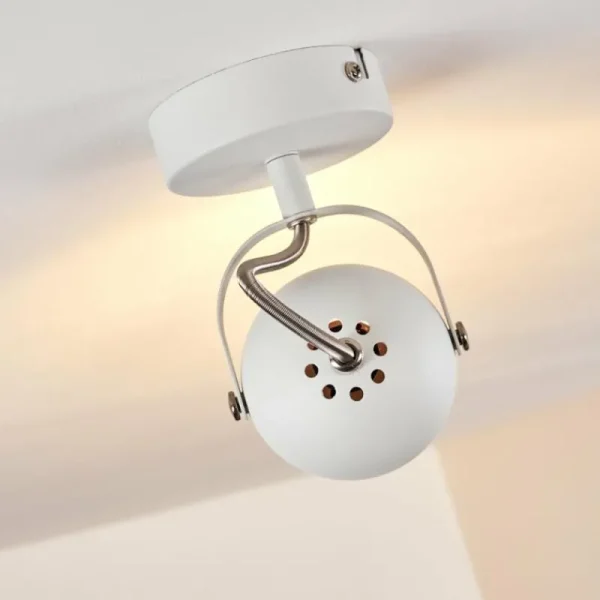 hofstein Plafonnier Gadmen Chrome, Blanc, 1 lumière* Lampes Modernes