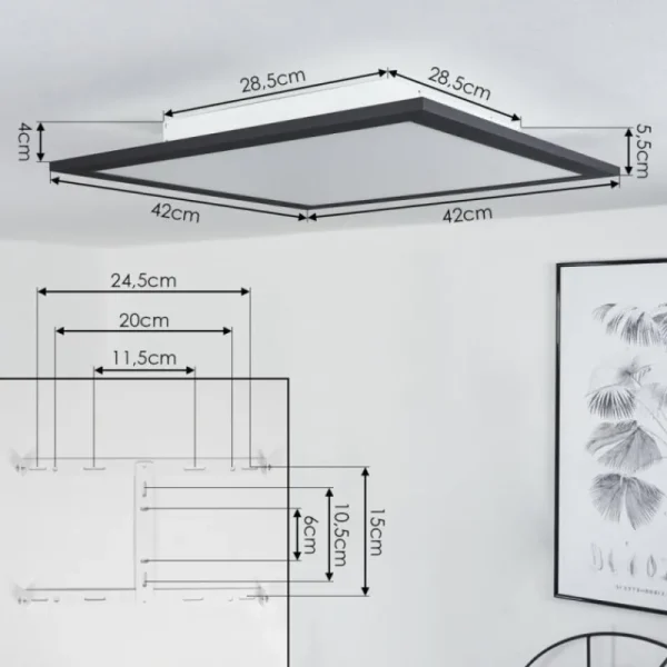 hofstein Plafonnier Gailingen LED Blanc, 1 lumière* Lampes Modernes