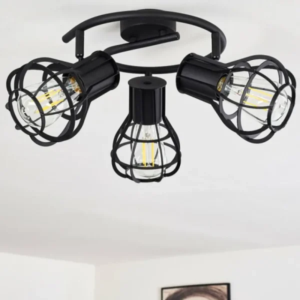 hofstein Plafonnier Gainesville Noir, 3 lumières* Lampes Modernes