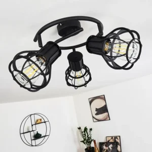 hofstein Plafonnier Gainesville Noir, 3 lumières* Lampes Modernes