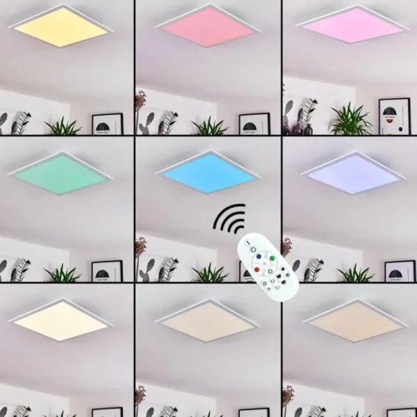 hofstein Plafonnier Gallitos LED Blanc, 1 lumière, Télécommandes, Changeur de couleurs* Lampes Modernes