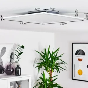 hofstein Plafonnier Gallitos LED Blanc, 1 lumière, Télécommandes, Changeur de couleurs* Lampes Modernes