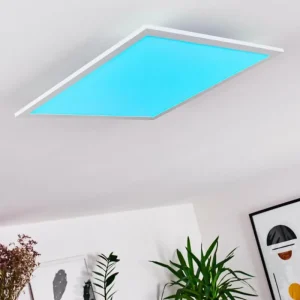hofstein Plafonnier Gallitos LED Blanc, 1 lumière, Télécommandes, Changeur de couleurs* Lampes Modernes