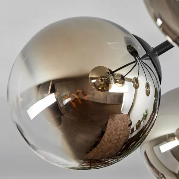 hofstein Plafonnier Gastor Noir, 7 lumières* Lampes Modernes