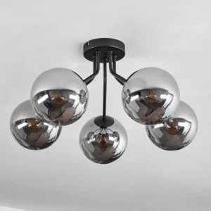 hofstein Plafonnier Gastor Noir, 5 lumières* Lampes Modernes