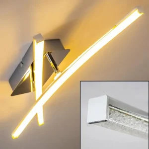 hofstein Plafonnier Georgina LED Chrome, 2 lumières* Lampes Modernes
