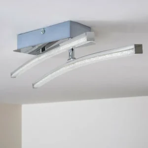 hofstein Plafonnier Georgina LED Chrome, 2 lumières* Lampes Modernes