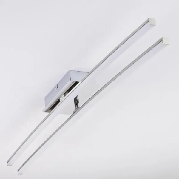 hofstein Plafonnier Georgina LED Chrome, 2 lumières* Lampes Modernes