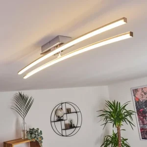 hofstein Plafonnier Georgina LED Chrome, 2 lumières* Lampes Modernes