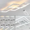 hofstein Plafonnier Ghana LED Blanc, 4 lumières, Télécommandes, Changeur de couleurs* Lampes Modernes