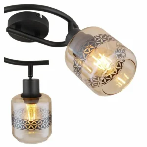 Luminaires Globo Lighting Plafonnier Globo LAZARUS Noir, 3 lumières* Lampes En Verre
