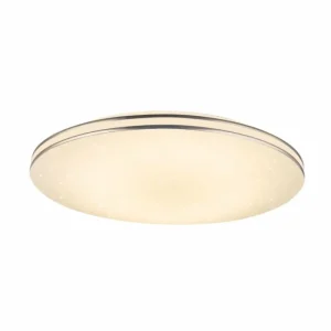 Luminaires Globo Lighting Plafonnier Globo Pierre LED Blanc, 1 lumière, Télécommandes* Lampes En Verre