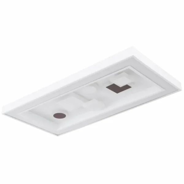 Luminaires Globo Lighting Plafonnier Globo RABEA LED Blanc, 1 lumière, Télécommandes* Lampes En Verre