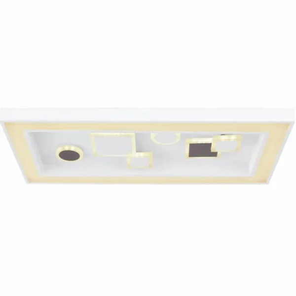 Luminaires Globo Lighting Plafonnier Globo RABEA LED Blanc, 1 lumière, Télécommandes* Lampes En Verre