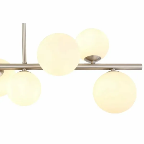 Luminaires Globo Lighting Plafonnier Globo RIHA LED Nickel mat, 9 lumières* Lampes En Verre