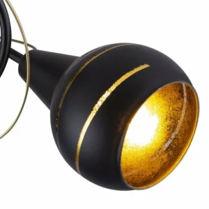 Luminaires Globo Lighting Plafonnier Globo RITA Noir, 3 lumières* Lampes En Verre