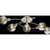 Luminaires Globo Lighting Plafonnier Globo ROMAN LED Nickel mat, 5 lumières* Lampes En Verre