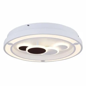 Luminaires Globo Lighting Plafonnier Globo SOLA LED Blanc, 1 lumière, Télécommandes* Lampes En Verre