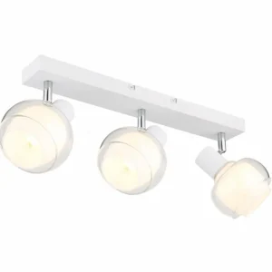 Luminaires Globo Lighting Plafonnier Globo TOKKI Blanc, 3 lumières* Lampes En Verre