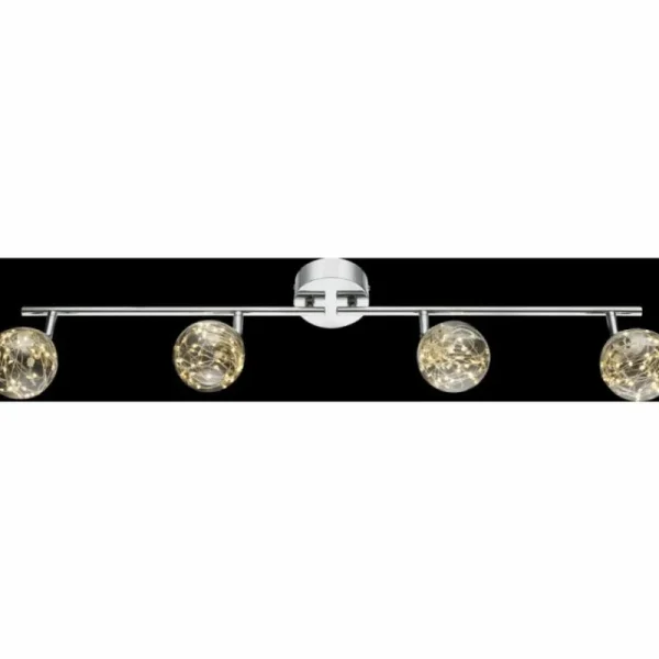 Luminaires Globo Lighting Plafonnier Globo XMAS LED Nickel mat, 4 lumières* Lampes En Verre