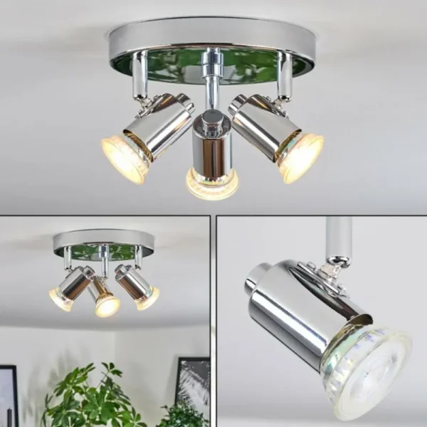 hofstein Plafonnier Grafberg Chrome, 3 lumières* Lampes Modernes