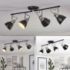 hofstein Plafonnier Gralingen Nickel mat, Noir, 4 lumières* Lampes Modernes