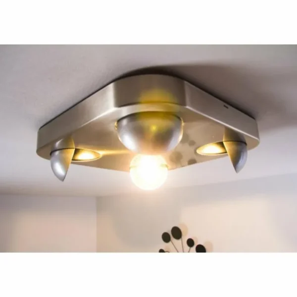 hofstein Plafonnier Granada LED Nickel mat, 4 lumières* Lampes Modernes