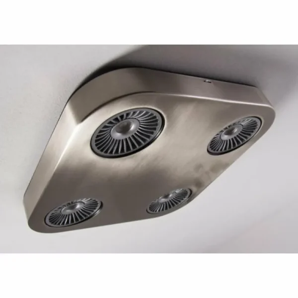 hofstein Plafonnier Granada LED Nickel mat, 4 lumières* Lampes Modernes