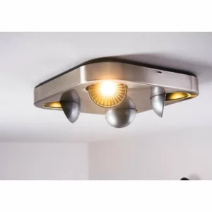 hofstein Plafonnier Granada LED Nickel mat, 4 lumières* Lampes Modernes