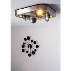 hofstein Plafonnier Granada LED Nickel mat, 4 lumières* Lampes Modernes