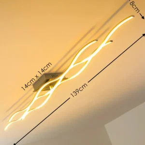 hofstein Plafonnier Grant LED Acier inoxydable, 3 lumières* Lampes Modernes