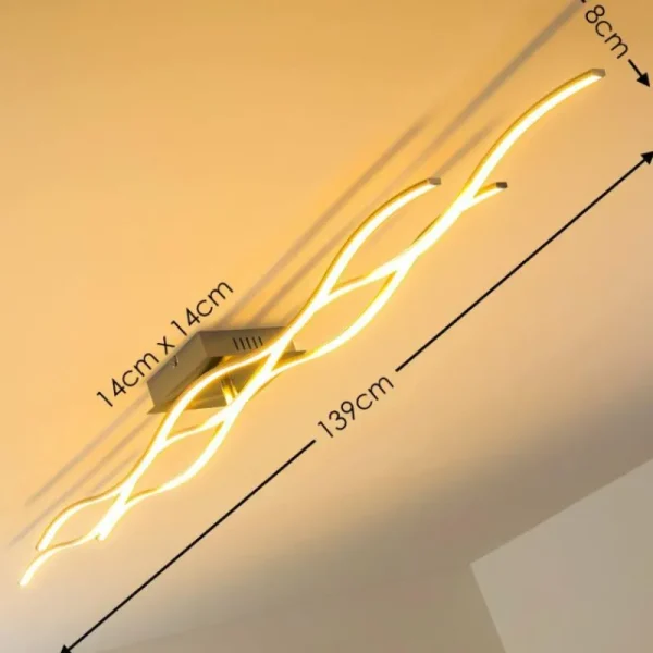 hofstein Plafonnier Grant LED Acier inoxydable, 3 lumières* Lampes Modernes