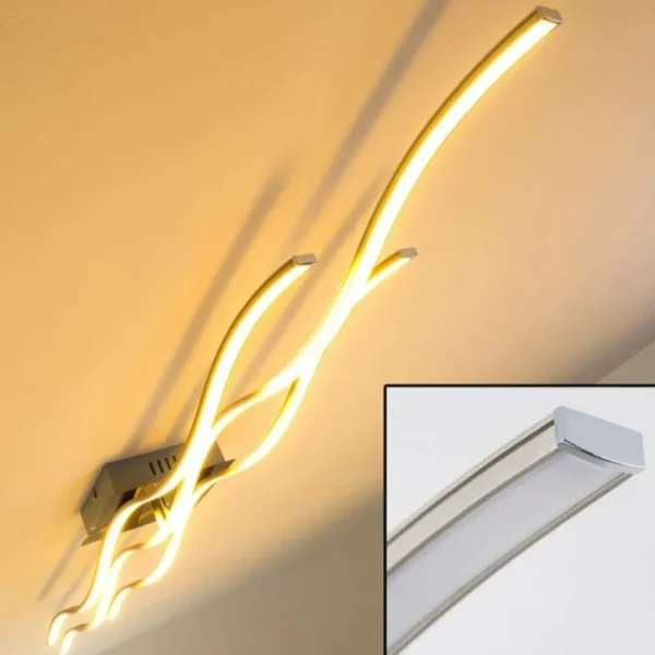hofstein Plafonnier Grant LED Acier inoxydable, 3 lumières* Lampes Modernes